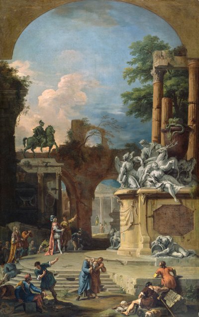 Allegorisch graf van de 1e hertog van Devonshire, c.1725 door Sebastiano Ricci